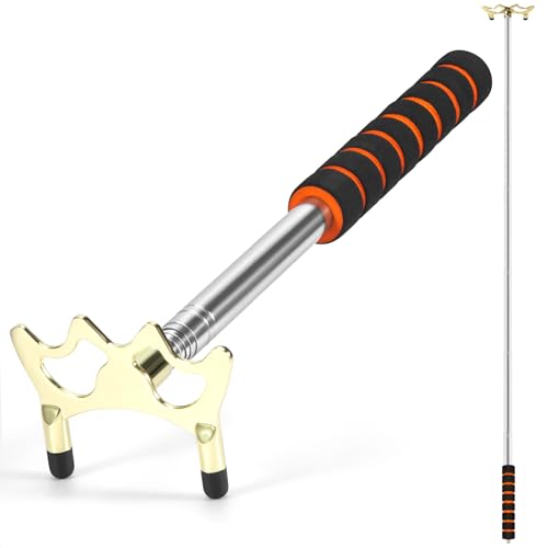 Retractable Pool Cue Bridge with Low Brass Head - Adjustable Billiard Accessory