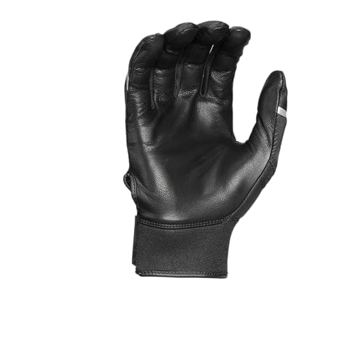 Rawlings Youth Baseball Batting Gloves Large Black/Black - Comfortable Durable Fit