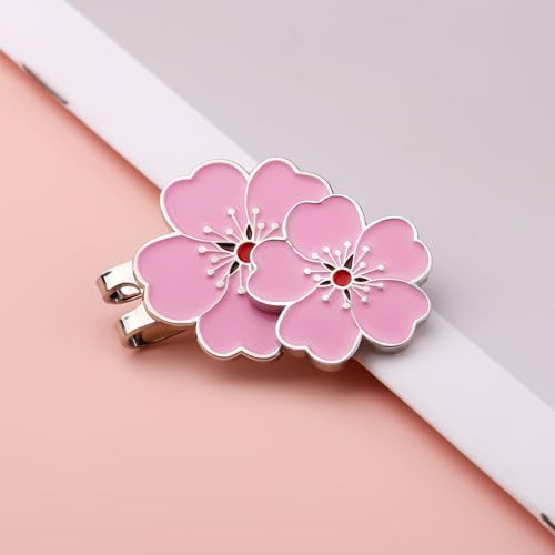 Magnetic Golf Ball Marker with Hat Clip - Flower Design