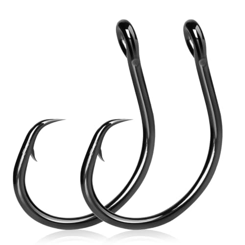Circle Fishing Hooks 1# - 25PCS High-Carbon Steel, Ultra-Sharp
