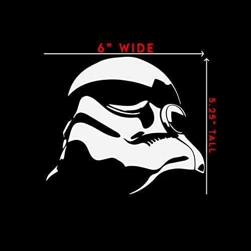 Storm Trooper Helmet Vinyl Decal - 6" x 5" for Laptops & Cars