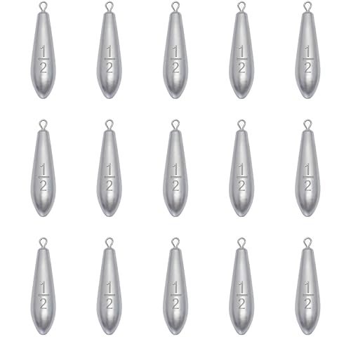 TKHDBF Lead Drop Shot Fishing Weights for Bass & Saltwater Tackle