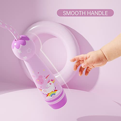 Adjustable Cotton Jump Rope for Kids - Unicorn Design