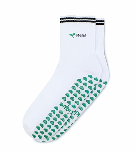 Non-Slip Pilates Grip Socks for Yoga, Barre, and Reformer - Leaf