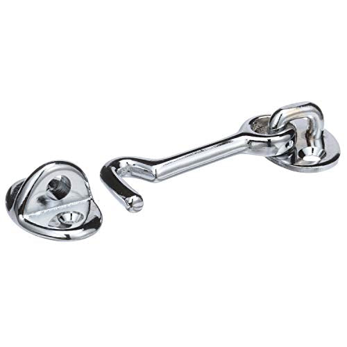2-Inch Chrome-Plated Cast Brass Door Hook - General Purpose