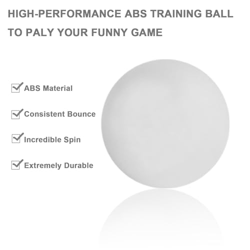 3 Star Ping Pong Balls - High Performance ABS, Pack of 20 White