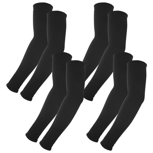 UV Sun Protection Arm Sleeves - 4 Pairs for Men & Women