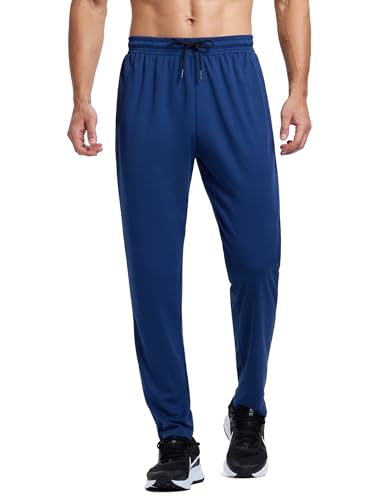 Vlynor Men's Navy Large Lightweight Athletic Joggers with Pockets