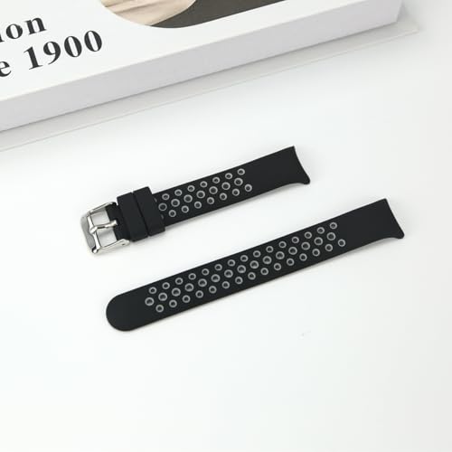 Silicone Replacement Strap for Xiaomi Mi Band 8 - Gray & Black