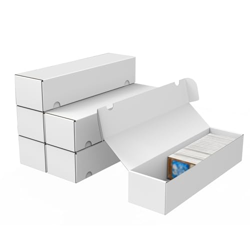 6-Pack Trading Card Storage Box - Holds 6600 Cards, Durable Design