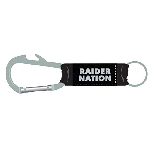 Las Vegas Raiders Keychain with Built-In Bottle Opener - 5.75" Nylon