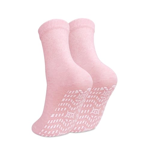 Non Slip Grip Socks for Women - Pink, 1 Pair