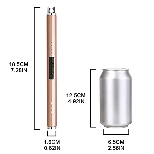 Rechargeable Electric Candle Lighter - Arc Plasma Windproof - Gold