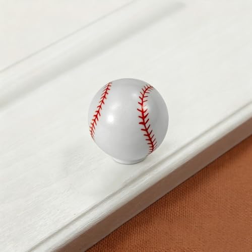 Baseball Drawer Knobs, 6-Pack Decorative Sports Cabinet Pulls