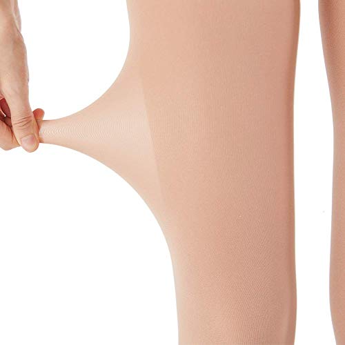 MANZI 3 Pairs Women's Girl's Transition Ballet Tights 40D, Natural Nude, 11-14 Years