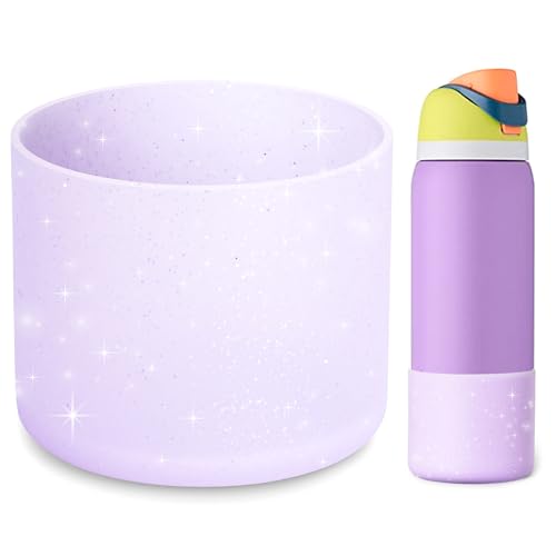 Silicone Protector Boot for Owala Water Bottles - Glitter Purple, 40 oz