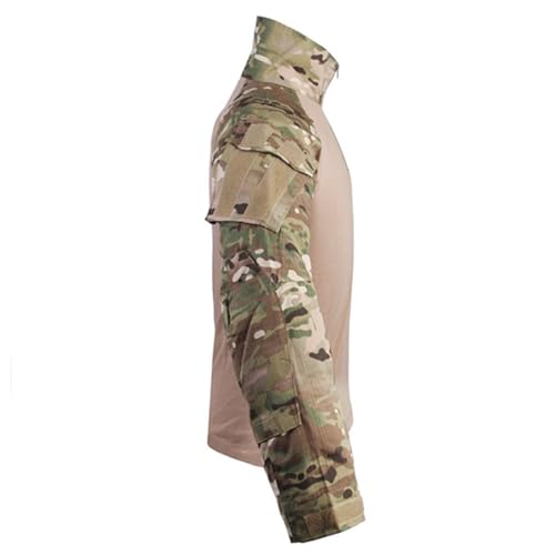 Men's Tactical Shirt - Gen3 Airsoft Combat Quick Dry Long Sleeve - Multi-Camo X-Large