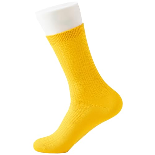 Women's Casual Bamboo Viscose Socks - 1 Pair Yellow