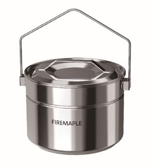 Firemaple Antarcti 1.8L Stainless Steel Pot - Food Grade SUS304 Camping Pot with Steaming Function - Lightweight and Durable for Outdoor Cooking