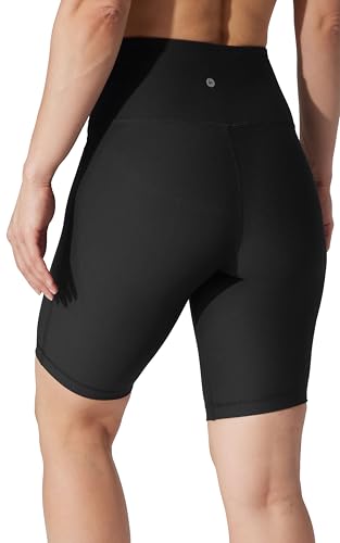 Women's High-Waisted Ribbed Biker Shorts - Black, X-Small