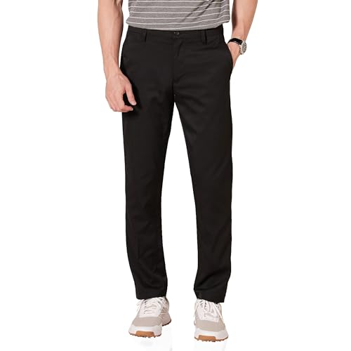 Amazon Essentials Men's Slim-Fit All-Day Stretch Golf Pants Recycled Polyester Black 32W x 32L