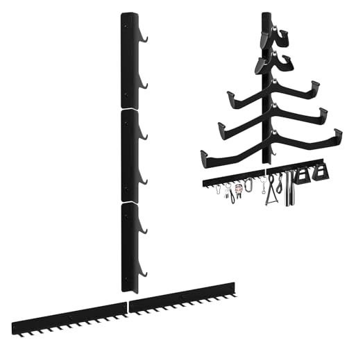 Jsiangoe Black Lat Pull Down Bar Storage Rack Wall Mount Home Gym Organization