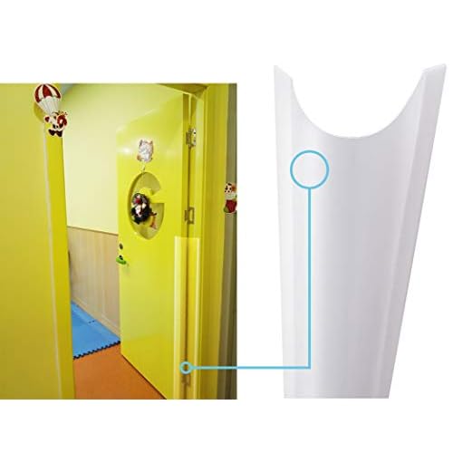 2 PCS AILUOQI Door Jam Shield Finger Pinch Guard for Baby Proofing, Kids, Hinge Cover Pinch Guard for 90 & 180 Degree Doors Frame & Baby Gate. 47.2" H, 6.7" W. 2 Pieces Set