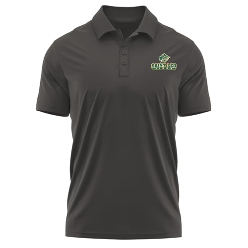 Men's Short Sleeve Polo Shirt - Saint Leo University Logo - Large