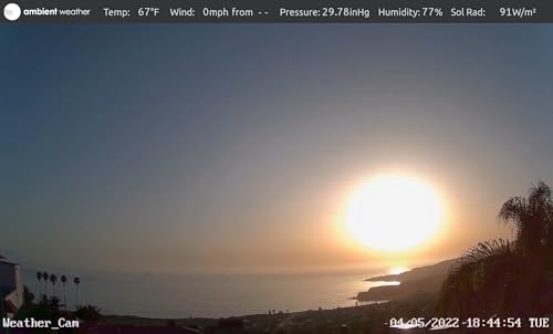 Wireless Solar Wi-Fi Weather Camera with 112-Degree Lens