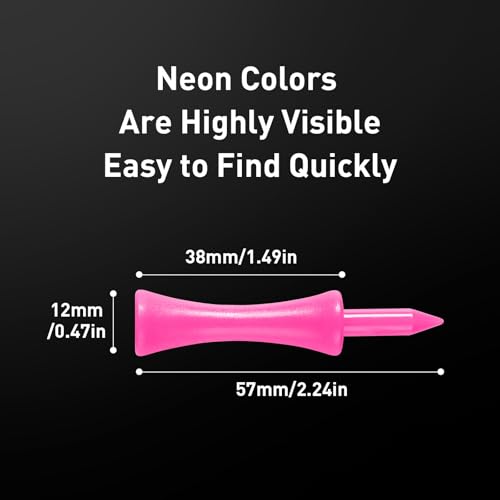 Castle Golf Tees - 2 1/4 Inch Plastic, 50 Pack - Pink