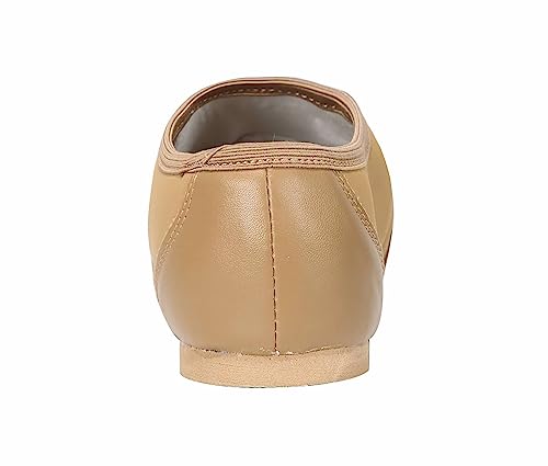 Linodes PU Leather Jazz Dance Shoes for Kids Toddler & Big Kids Slip-On with Elastic