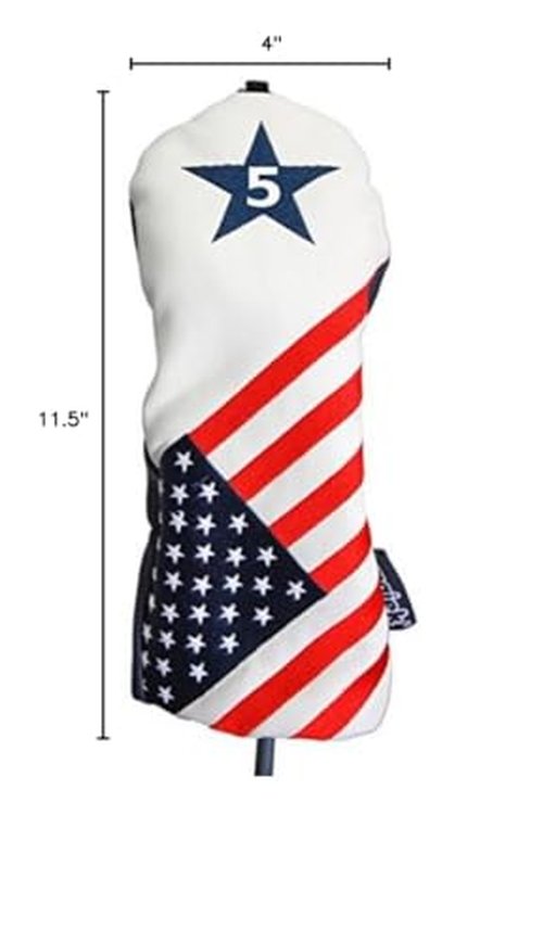 USA #5 Metal Fairway Wood Headcover Patriot Golf Limited Edition Patriotic Head Cover