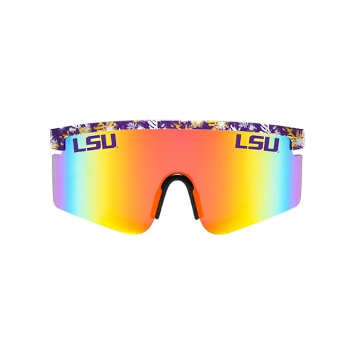 Large Frame Sunglasses with Floral Design - LSU Tigers