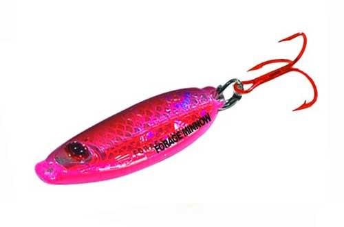 Forage Minnow Jig 'n Spoon Lure - 1/16 Oz - Super Glow Chub