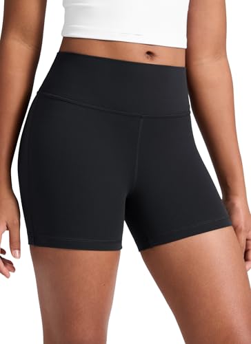 Girls Butterluxe Biker Shorts - Extremely Soft Compression, Medium Black