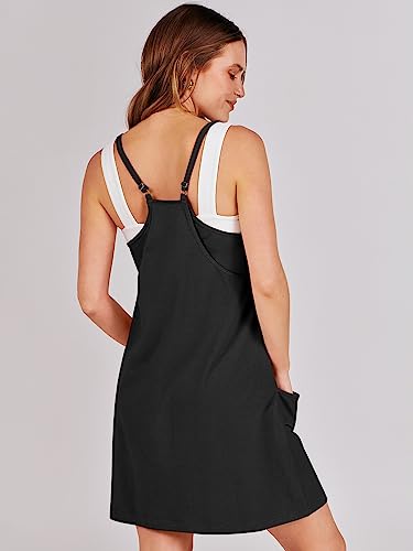 Women's Athletic Dress - Summer Tennis Workout Mini Romper with Built-in Shorts