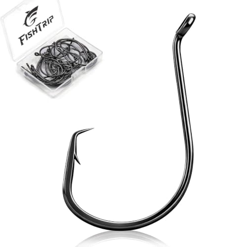 Octopus Circle Hooks - 50 Pcs Size 6 for Saltwater Fishing