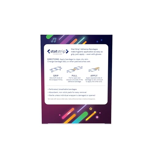 Neon Adhesive Bandages with Stat Strip® - 3/4" x 3"