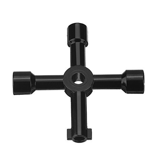 4-Way Utility Key Set for Water Meter & Cabinet Panels - Black