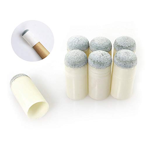 30pcs Billiard Cue Tips - 13mm Gray Durable Replacement Tips