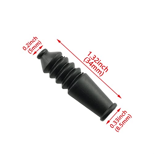 Bicycle V-Brake Cable Brake Boot Rubber - 10 Pack, Black