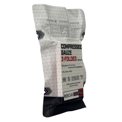 Compressed Gauze Bandage - 6-Ply Cotton, Z-Folded, Sterile