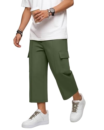 Boys' Cargo Capri Pants - 13-14 Years / Army Green