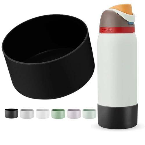 Silicone Protective Boot for 24 oz Water Bottles - Anti-Slip Sleeve - Black