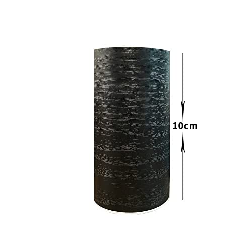LUO YIYI 10Meters Black Border Peel &Stick Black Wood Grain Wallpaper Border Removable Waterproof Bathroom Mirror Frame Sticker 4inch x390inch