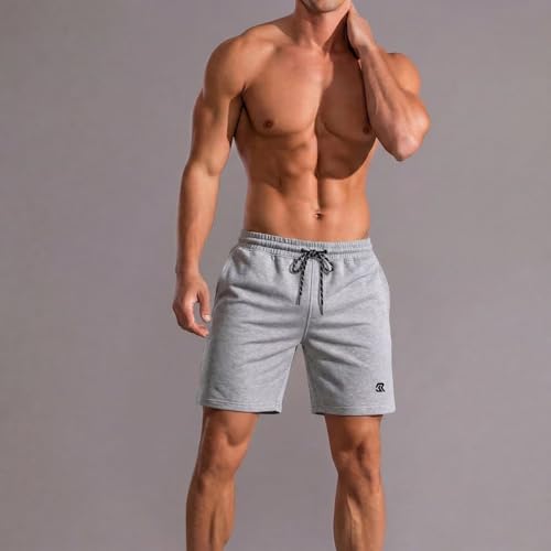 Rane Sports Men's Large Grey Athletic Running Shorts - Lightweight Quick Dry Gym Workout