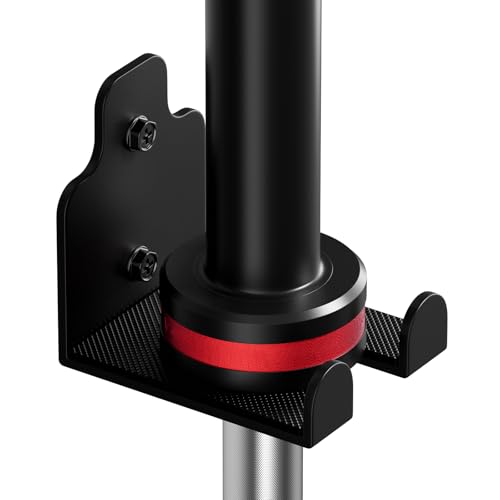 Barbell Wall Holder for Garage Gym - Black 1 Hook, Space Saving