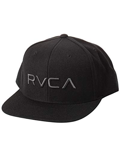 RVCA Men's Adjustable Snapback Baseball Cap, One Size, Black/Charcoal