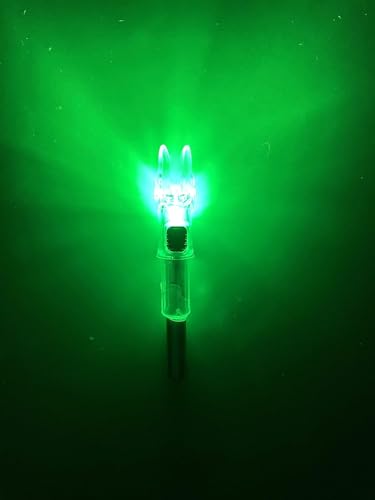 DEEPOWER 12 Pack Lighted Arrow Nocks for .244/6.2mm Carbon Arrows - Green
