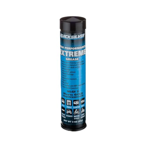 Quicksilver High Performance Marine Grease with PTFE - 3 Oz Cartridge Pack of 3